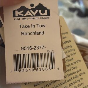 Kavu Take In Tow Ranchland Bag - Black and Tan brown